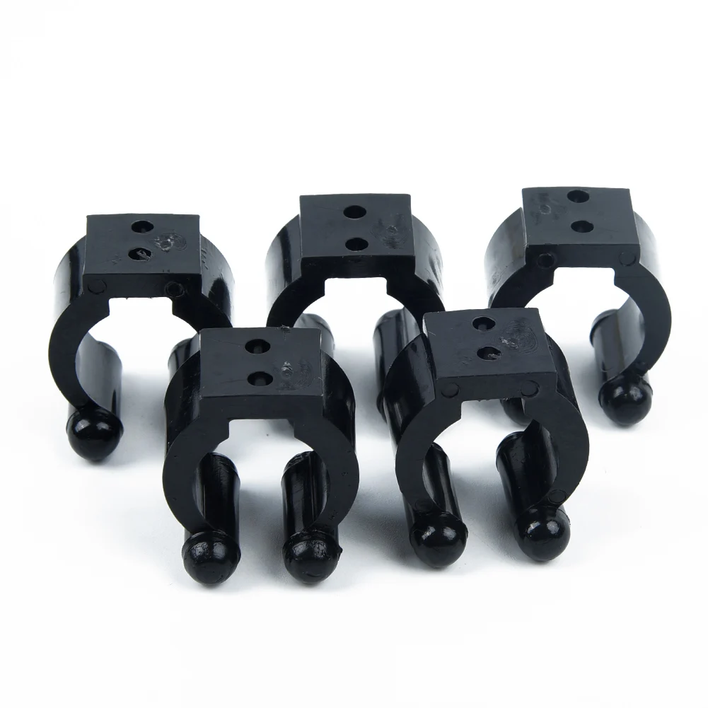 Outdoor Fishing Black Plastic Rod Rests & Holders Fish Pole Clips 20pcs/set