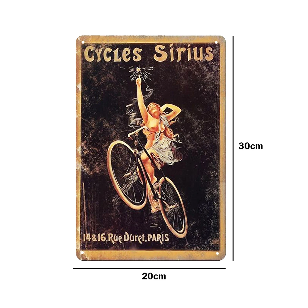 Жестяной винтажный велосипедный знак металлическая пластина для поездок на