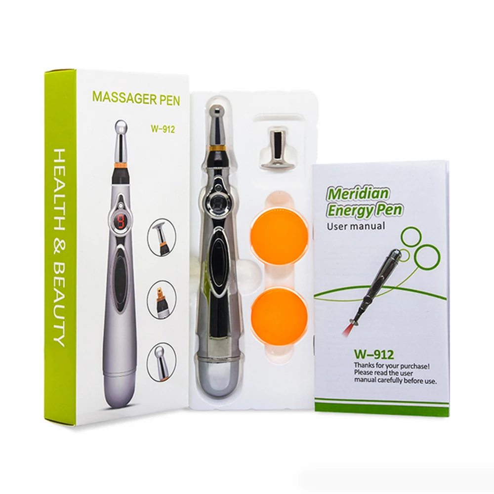 Электронный иглоукалывание ручка стимулятор массажер для акупунктуры Лазерная
