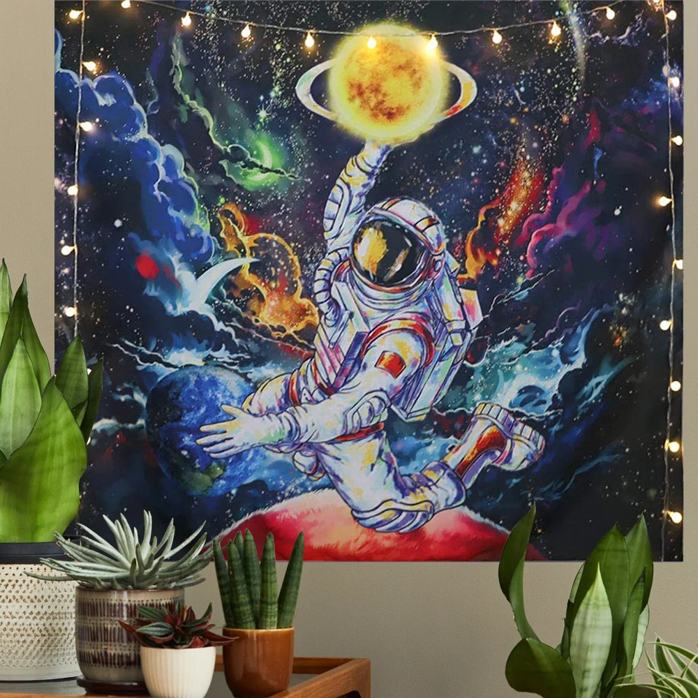 Триппи астронавт гобелен Галактика Космос гобелены психоделический классный