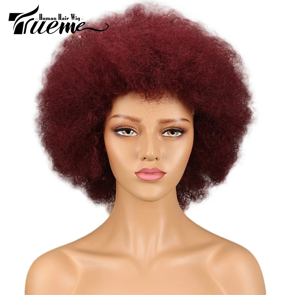 Кудрявые человеческие волосы для чернокожих женщин Trueme бразильские Remy полный