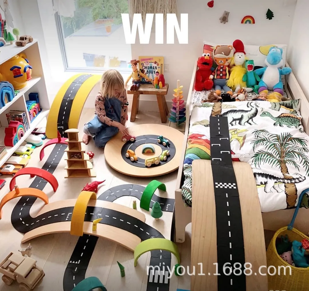 INS пластиковый креативный поезд трек Железнодорожный дорожный журнал сделай сам