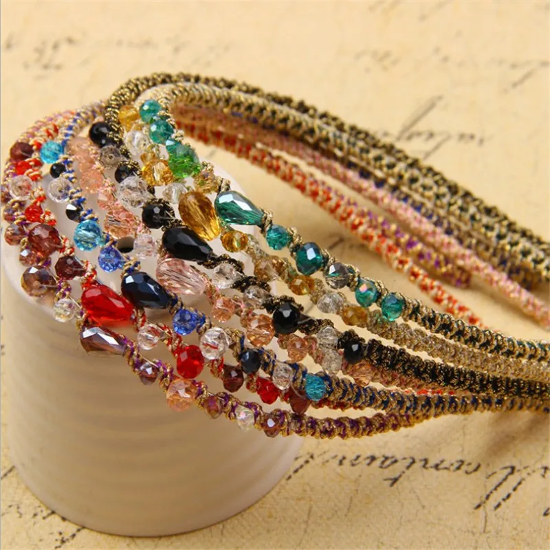 Повязка для волос с радужными кристаллами повязка на голову Aurstria стразы