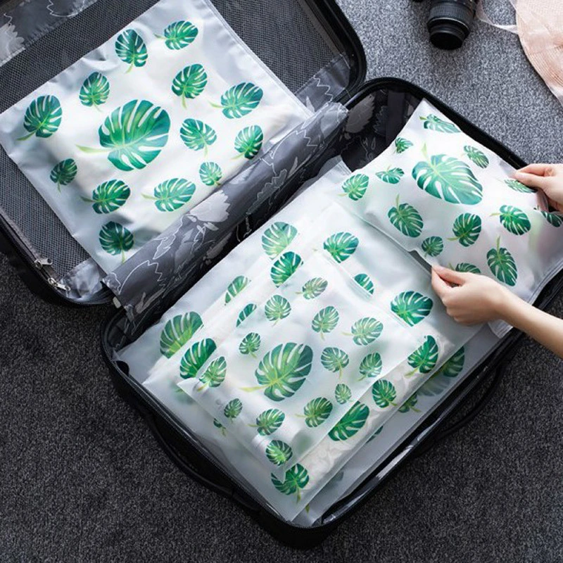 

Transparent Plant Travel Makeup Case Cosmetic Bag Women Zipper Make Up Organizer Storage Pouch Toiletry Wash Kit Beauty Bath Box