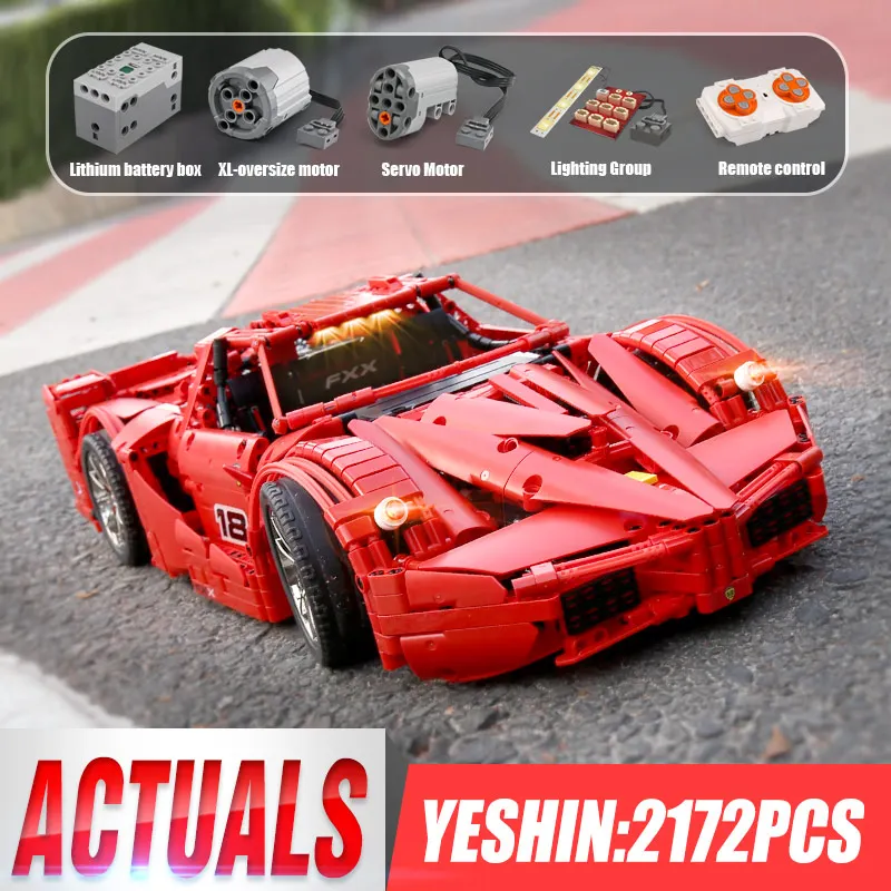 DHL технические игрушки 23006 Супер гоночный автомобиль комплект MOC-3918 хэтчбек Тип Набор строительных блоков Кирпичи Детские Рождественские подарки