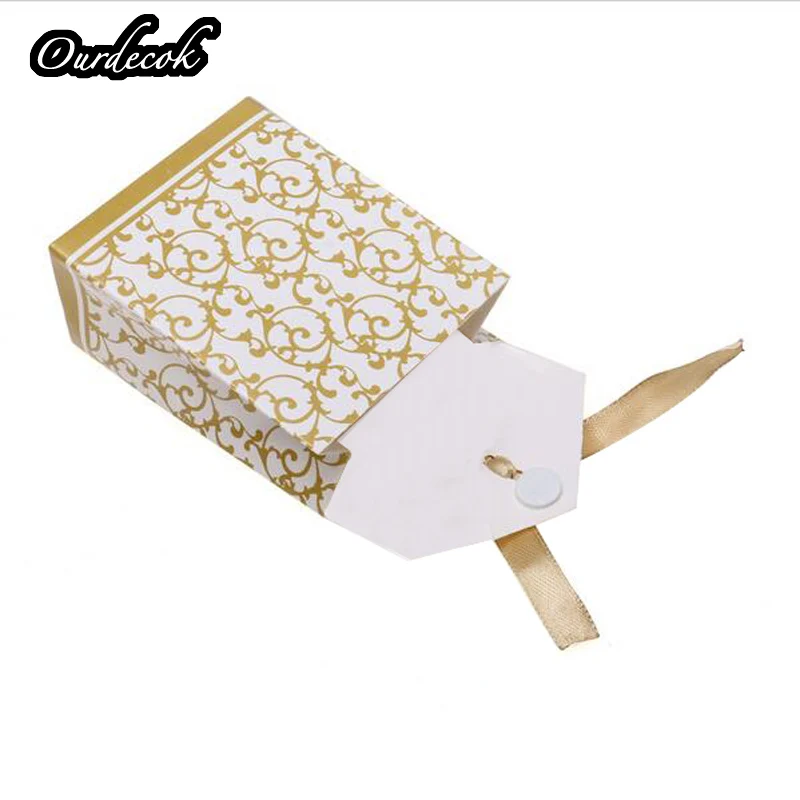 100 шт. роскошные золотые или серебряные коробки для свадебных сувениров золотая