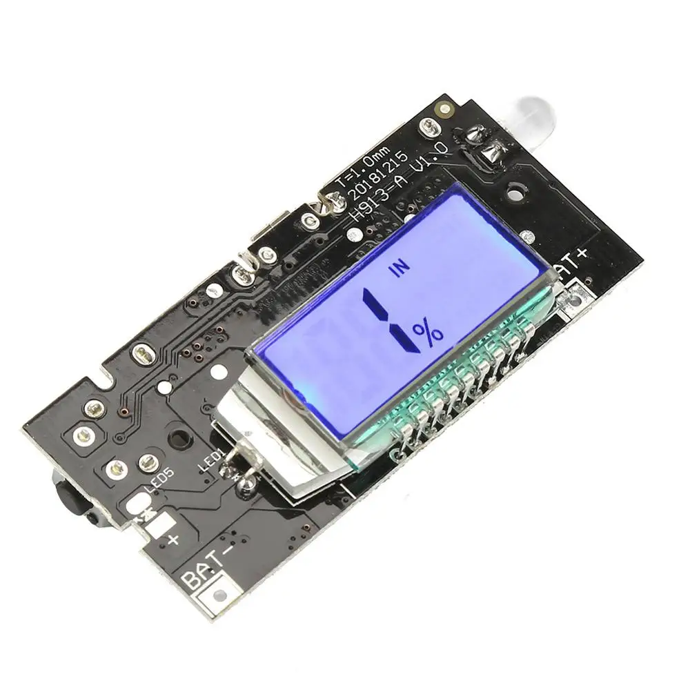 Двойной USB 5 в блок питания 18650 литиевая батарея зарядное устройство DIY модуль ЖК
