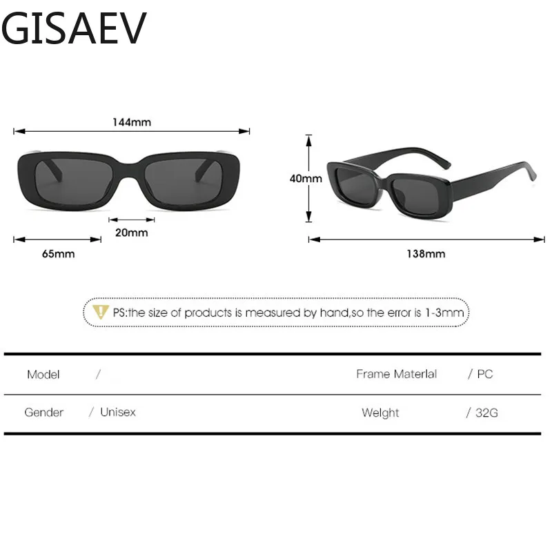 

GISAEV Driving Glasses Women Man Small Square Frame Sunglasses Vintage Rectangle Frame Fashion Glasses Night Vision Goggle UV400