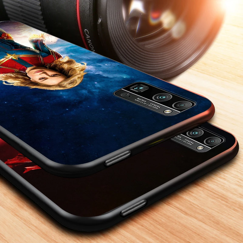

Captain Marvel for Huawei Honor V30 20 Pro X10 9S 9A 9C 9X 8X 10 9 Lite 8 7 Pro Silicone Soft Black Phone Case