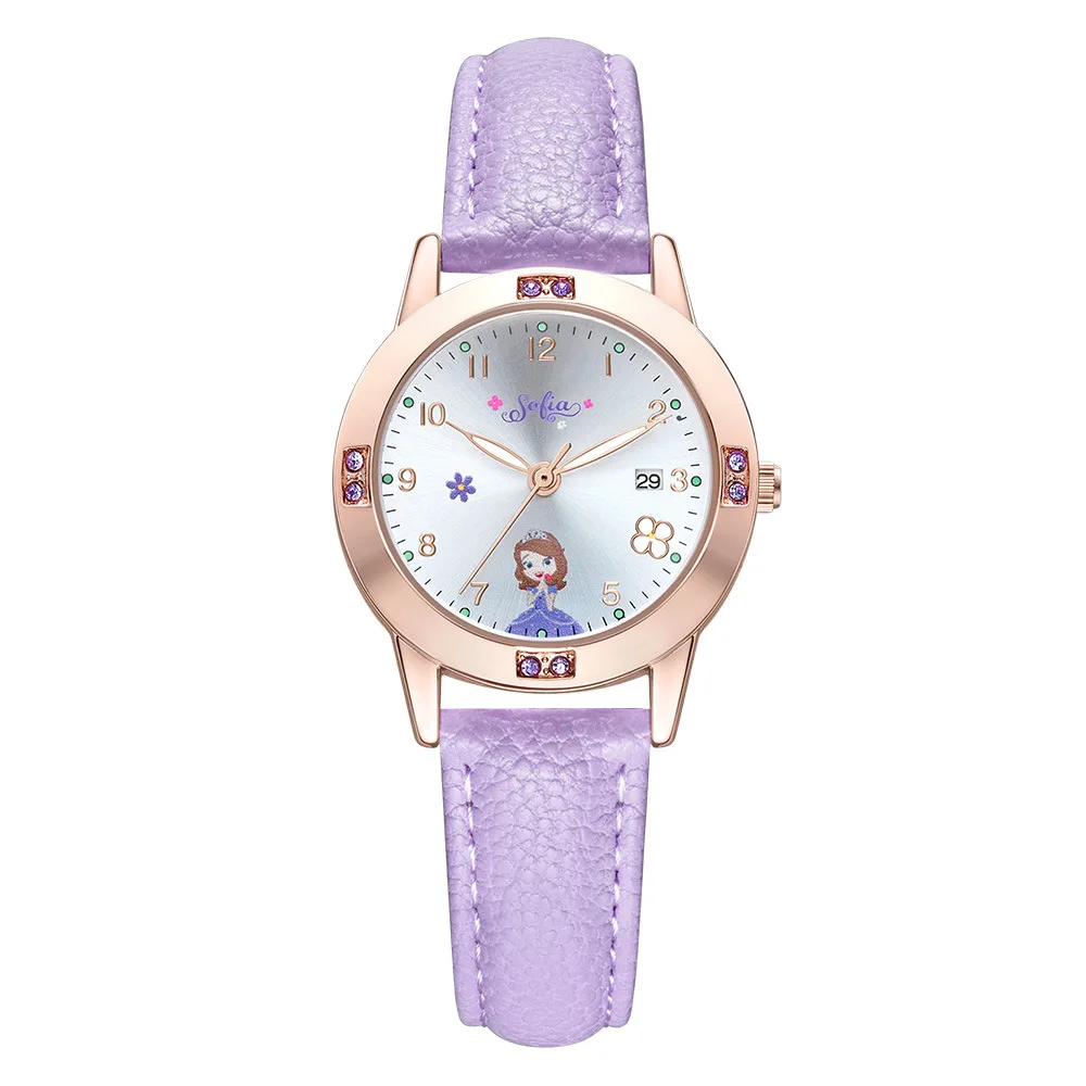 

Disney Princess watch Sophia fashion calendar quartz watch high school belt girl children's Watch