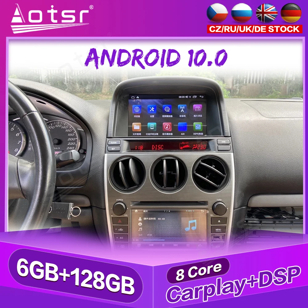 

Android Car Radio For Mazda 6 Original Style Car GPS Navigation Auto Stereo Multimedia Player Tape Recorder HeadUnit DSP Carplay