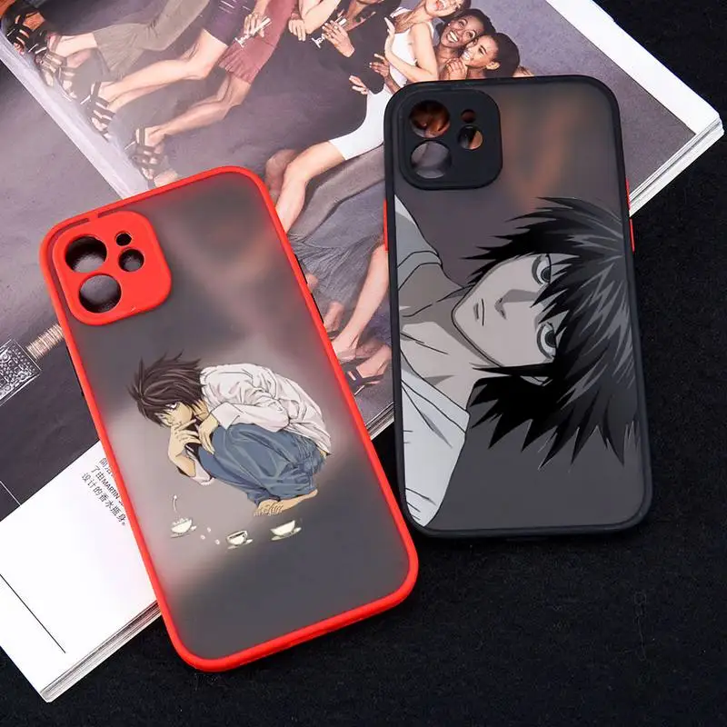

Death Note L·Lawliet Japan anime Phone Case matte transparent For iphone 11 12 13 6 s 7 8 plus mini x xs xr pro max cover