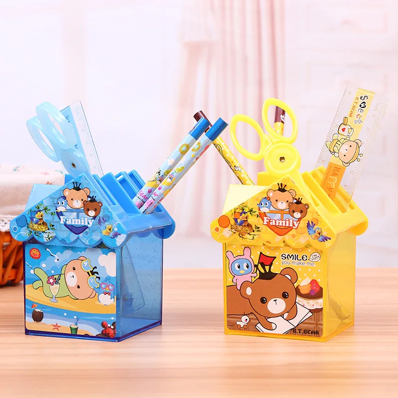 1 шт. творческий мультфильм рисунок домика ручка держатель для начальной школы