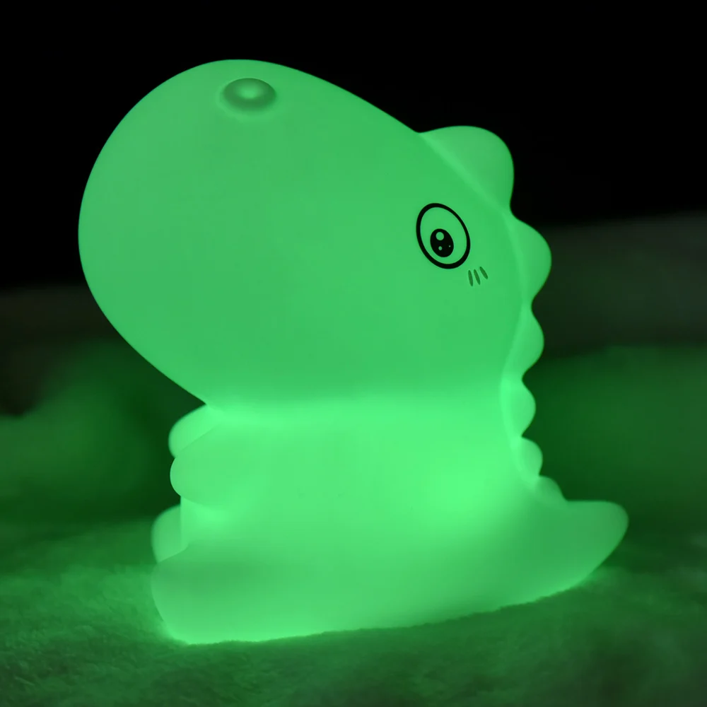 Мультяшный светодиодный ночник с зарядкой от USB мягкая силиконовая