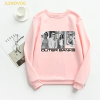 vintage pogue life outer banks graphic hoodies women aesthetic art winter clothes sweatshirt femme sudadera mujer coat