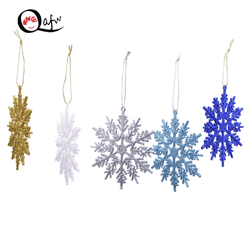 Рождественская елка Декоративный подвесной светильник с Snowflake6pcs 10 см пластик