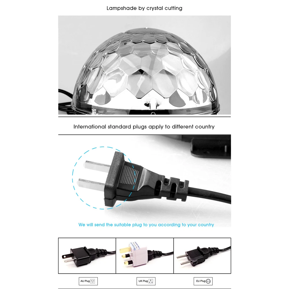 Диско светильник с дистанционным управлением 9 цветов 27 Вт 21 режим|Эффект