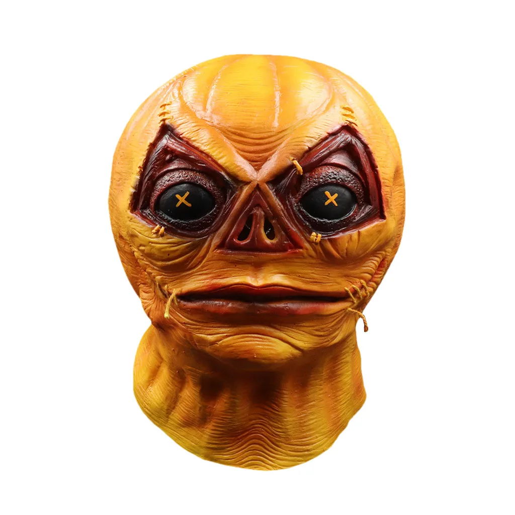 Карнавальная Маска на Хэллоуин для взрослых латексная тыквенная маскарадная