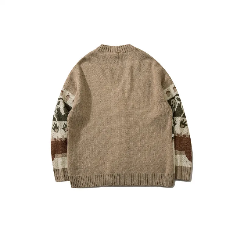 Свитер мужской осенне-зимний кашемировый теплый с принтом | Мужская одежда