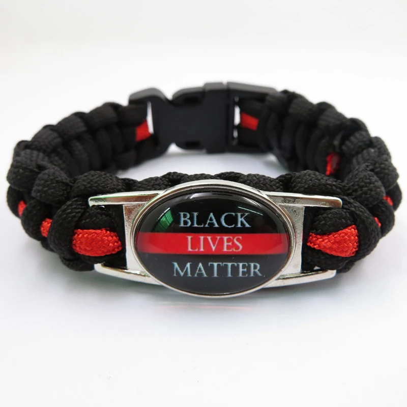 Браслет love black lives matter Паракорд черный браслет для мужчин и женщин подарок