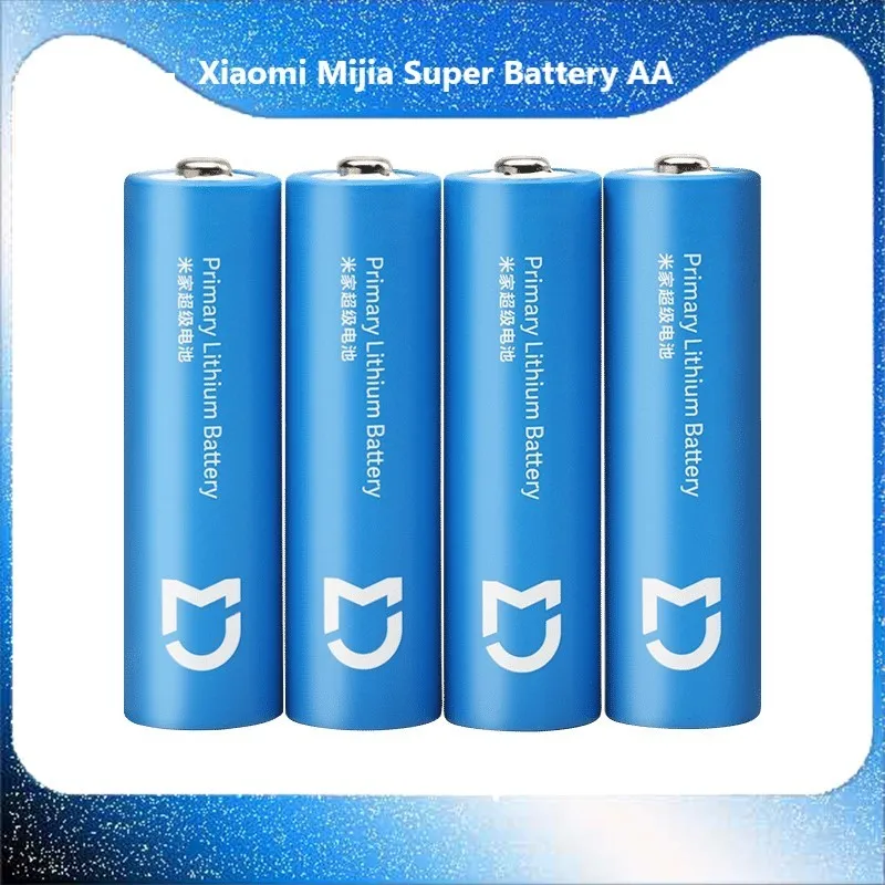

4PCS Xiaomi Mijia Super Battery AA 2900mAh Lithium iron battery 4Pcs Durable 1.5V High capacity Cold-resistant battery