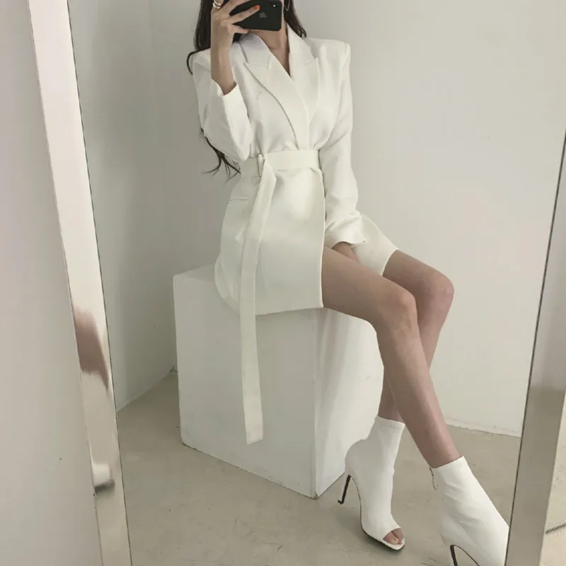 Женский офисный костюм весна-Зима 2020 модная Свободная куртка с длинными рукавами