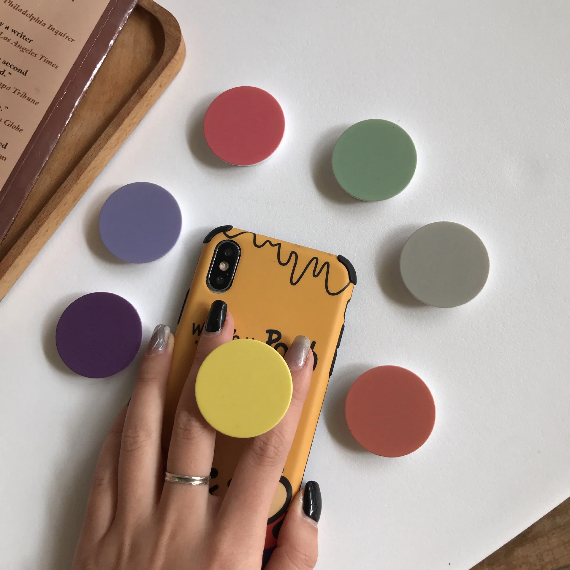 Universal Phone Holder Air Bag Cell Bracket Expanding Stand Grip Round Finger Rring Popsocket-holder for IPhone 13 12 Mini | Мобильные