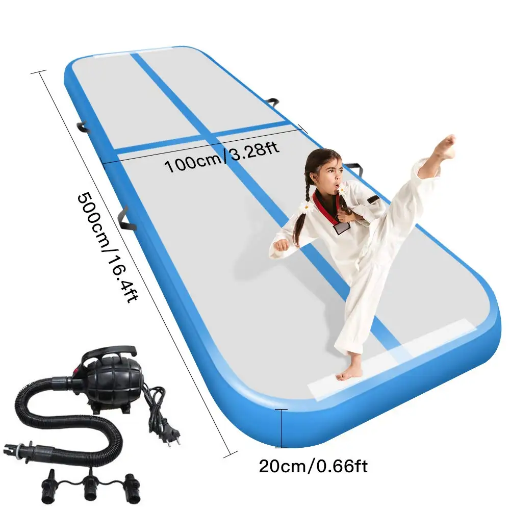 

Factory Price Inflatable Airtrack 5M Inflatable Gymnastics Air Track Mats With Pump Home Use Tumbling Track/Bouncing Mattress