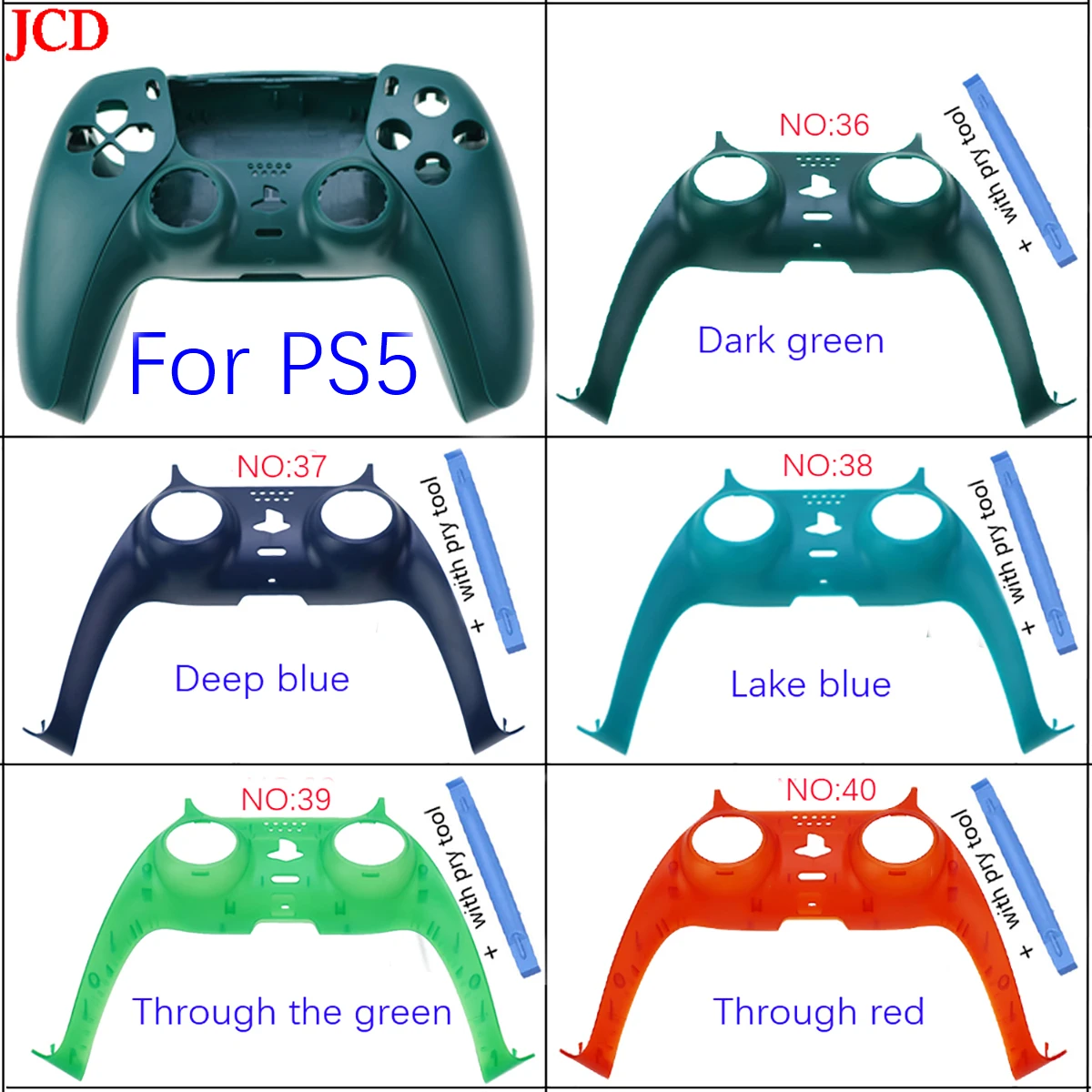 

JCD NO:36-40 1pcs For Sony PS5 Controller Joystick Handle Decorative Strip For PS5 Decoration Strip Gamepad Shell Cover Pry Tool