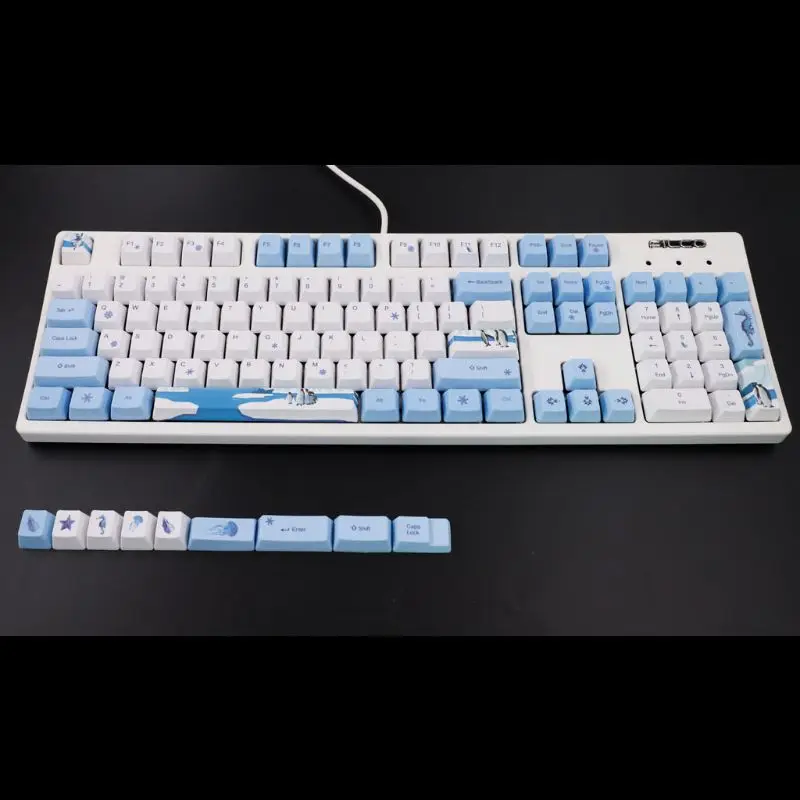 113 клавиш с изображением антарктических пингвинов OEM PBT краситель сублимация