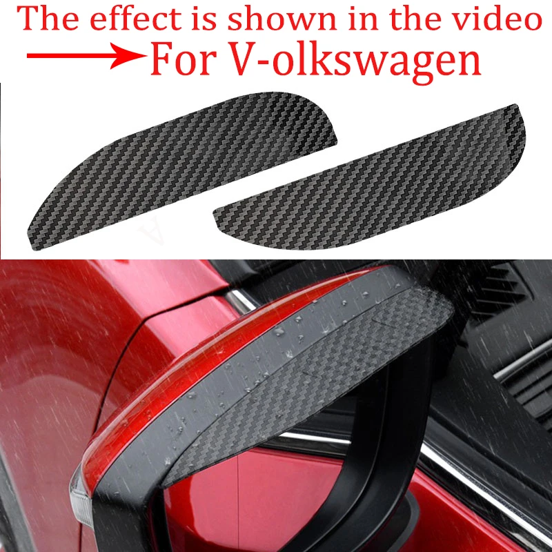 

2pcs Car Side Rear View Mirror Rain Eyebrow Visor Accessories Product For VW Volkswagen Golf 4 Jetta POLO MK6 Bora Passat Superb