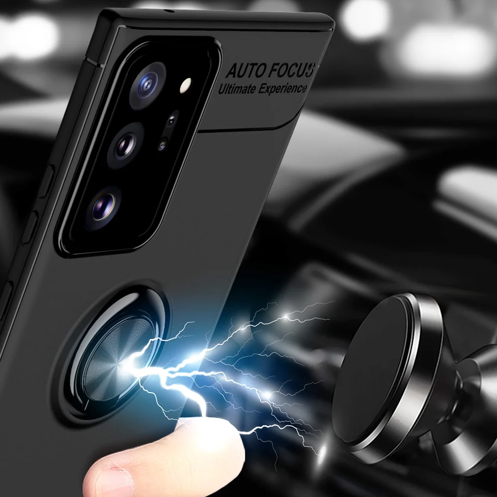 Автомобильный Магнитный чехол на магните для Samsung Galaxy Note 20 ультра-кольцевой
