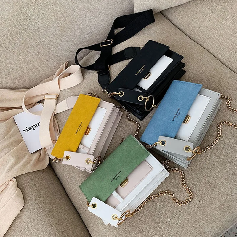 Женская сумка из замши цветные сумки через плечо для женщин 2019 сумка-мессенджер