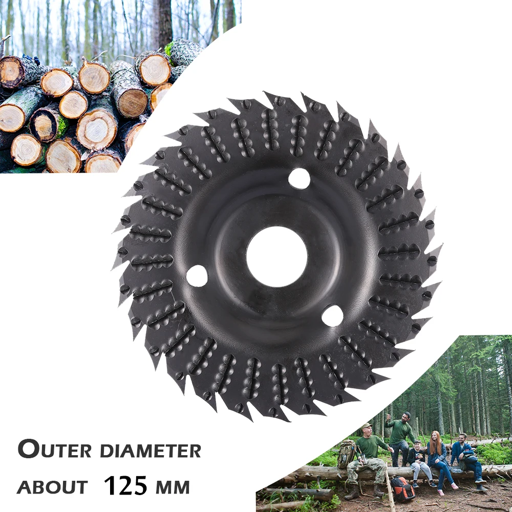 

125mm Wood Angle Grinding Wheel Abrasive Disc Angle Grinder Tungsten Carbide Coating Bore Shaping Sanding Carving Rotary Tool