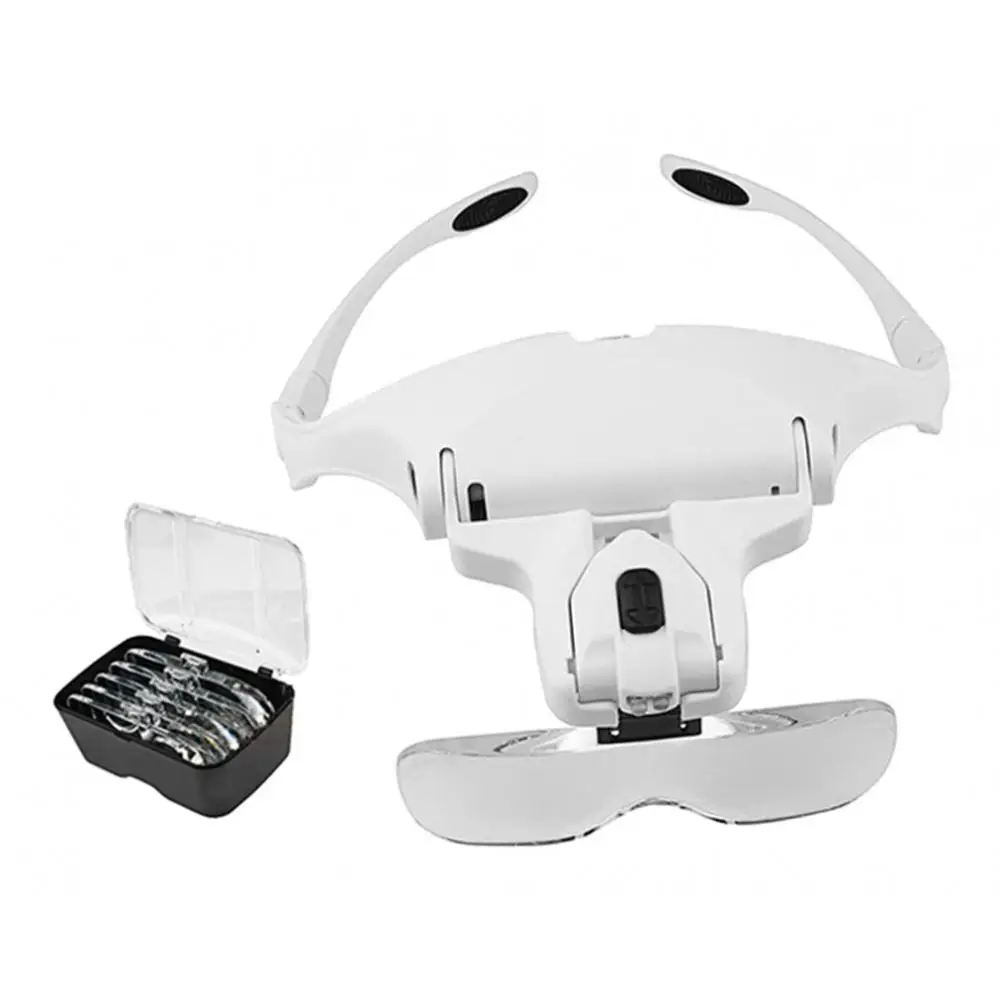 

Magnifier LED Visor Head Magnifier Bright Repair Magnifier with 5 Lenses