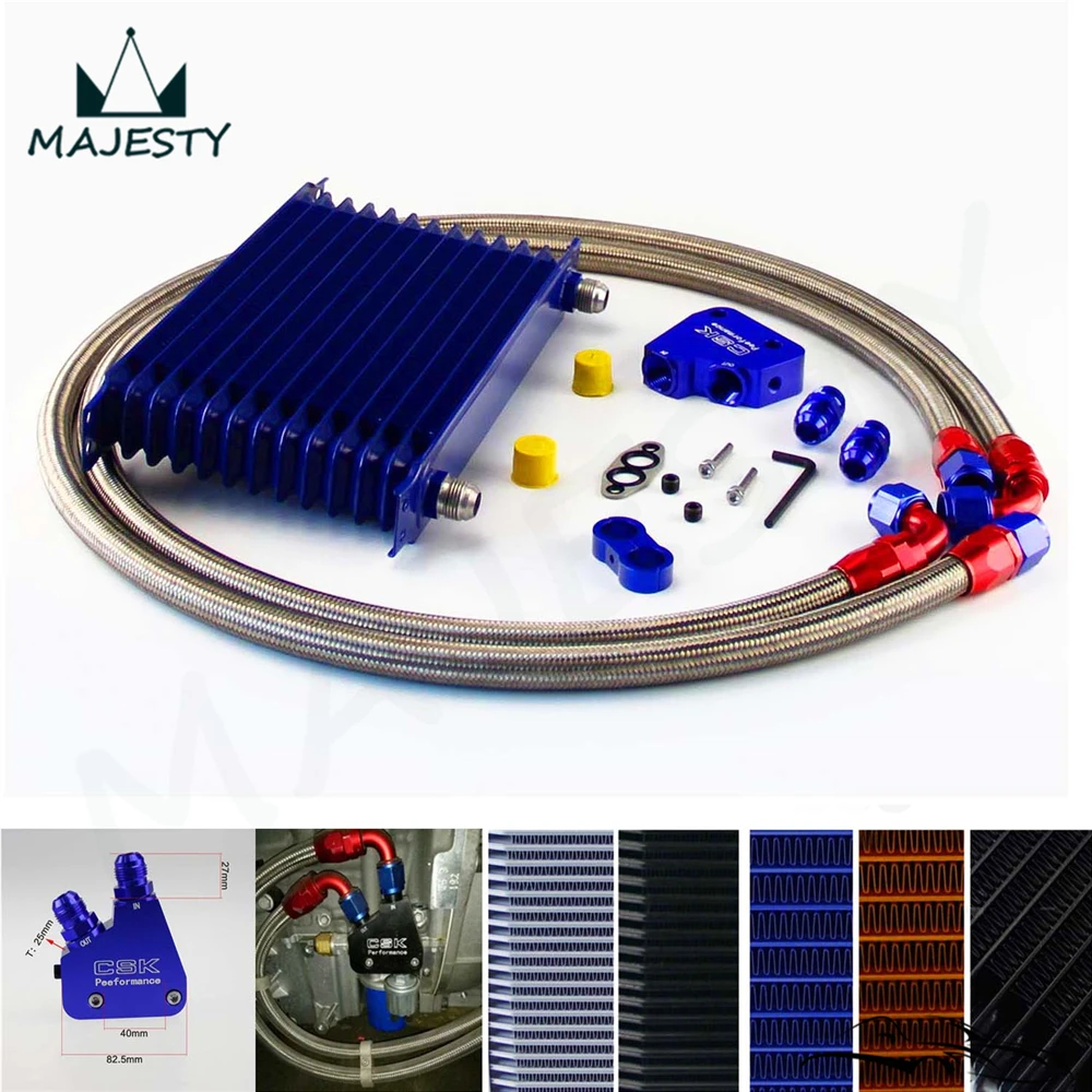 Универсальный комплект масляного радиатора двигателя 13 рядов + адаптер сэндвич