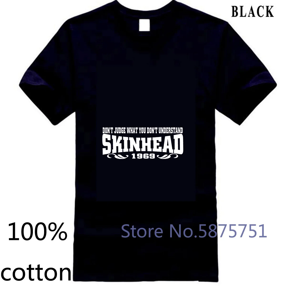 Мужская свободная футболка с принтом Skinhead не оценивайте что вы понимаете новинка