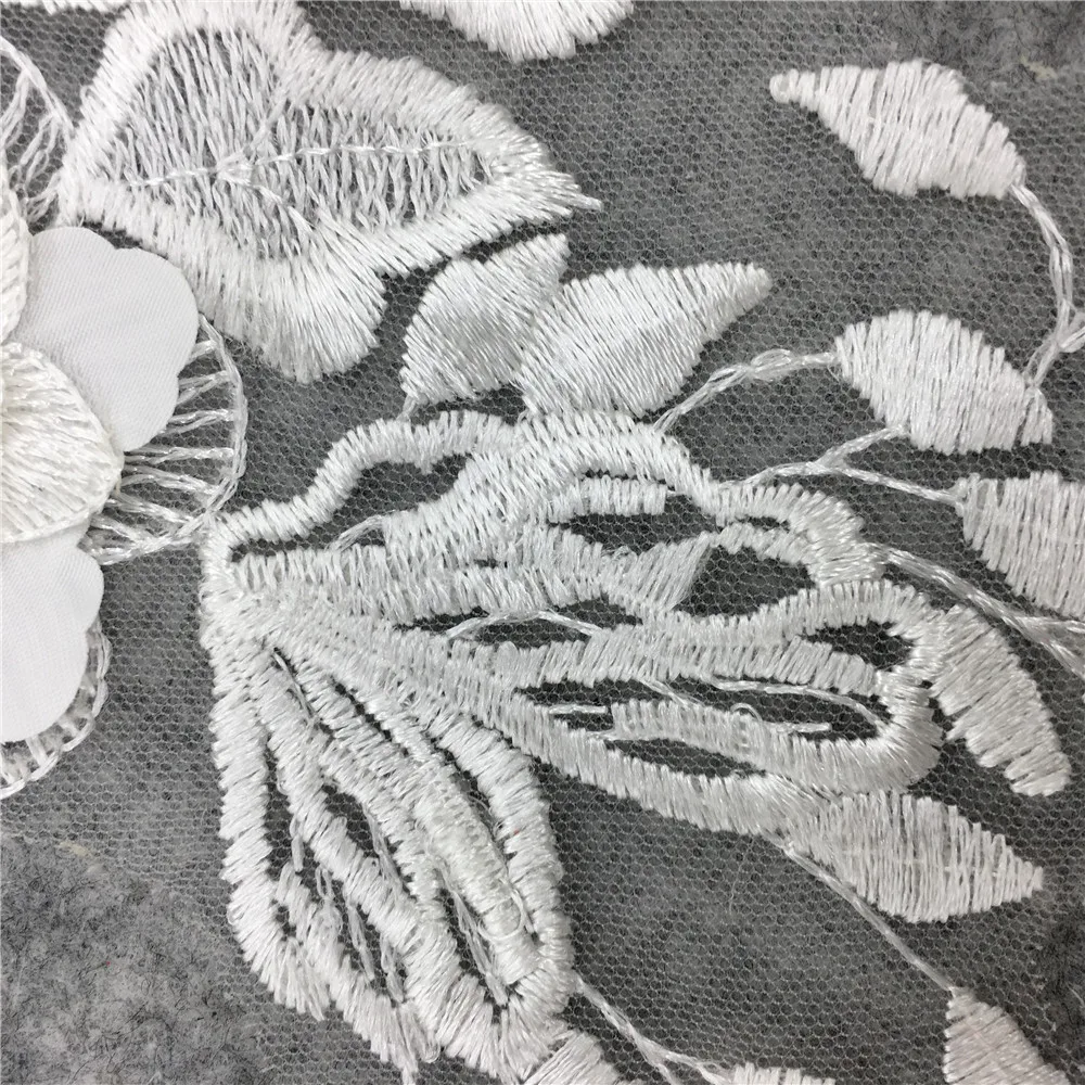 Новинка 1 шт. белая искусственная вышивка для костюма красивая аппликация