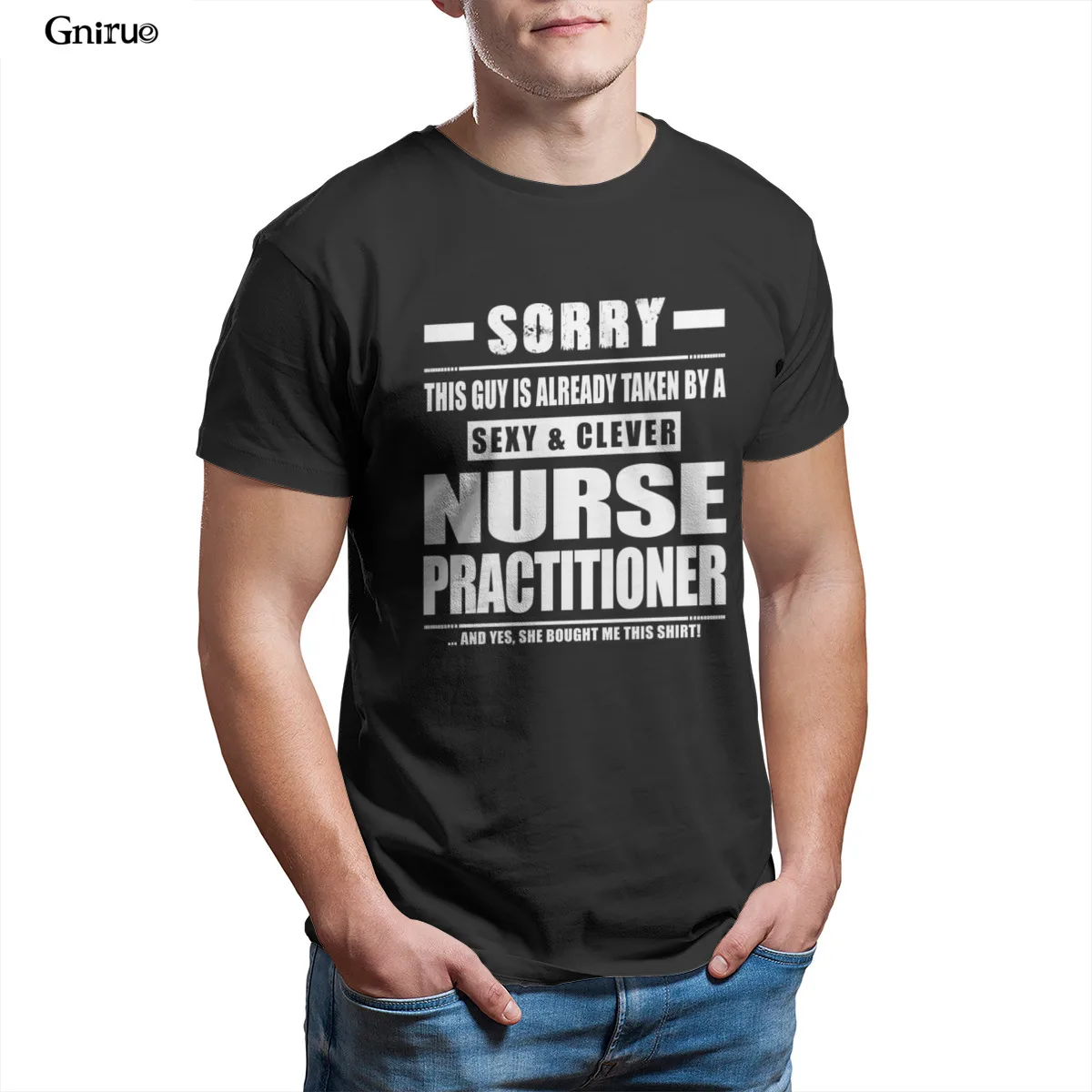 

Wholesale Guy Taken - Nurse Practitioner Shirt Gift Unisex Tri-Blend T-Shirt Black Gothic New Unisex Male Clothing 102120