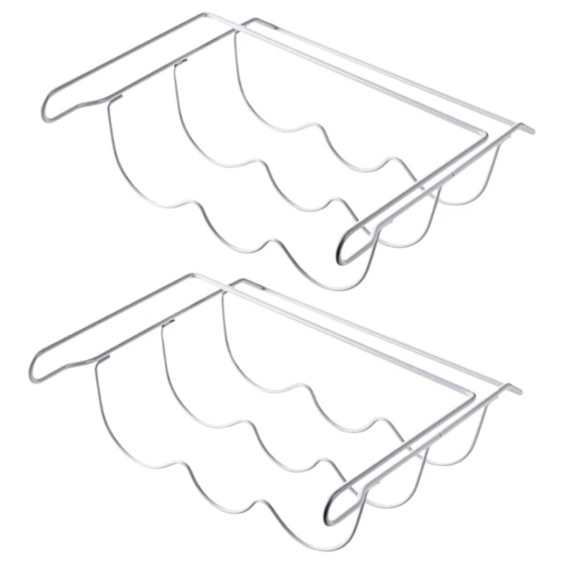

2Pcs Refrigerator Kitchen Rack Shelf Can Beer Wine Bottle Holder Rack Organizer Kitchen Storage Fridge Organizer Shelves