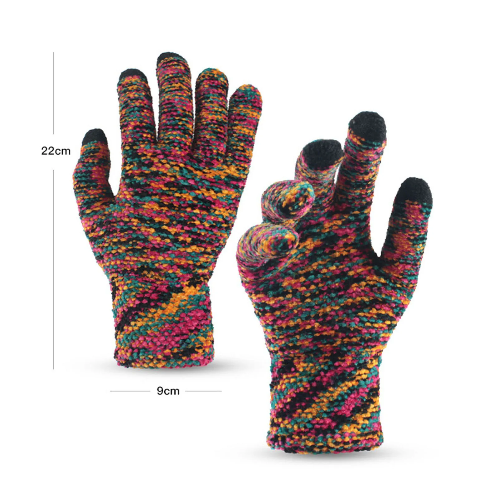 

Outdoor Winter Sports Ski Gloves Waterproof Fleece Cold-proof Cycling Gloves Finger Touch Screen Silicone Non-slip gloves