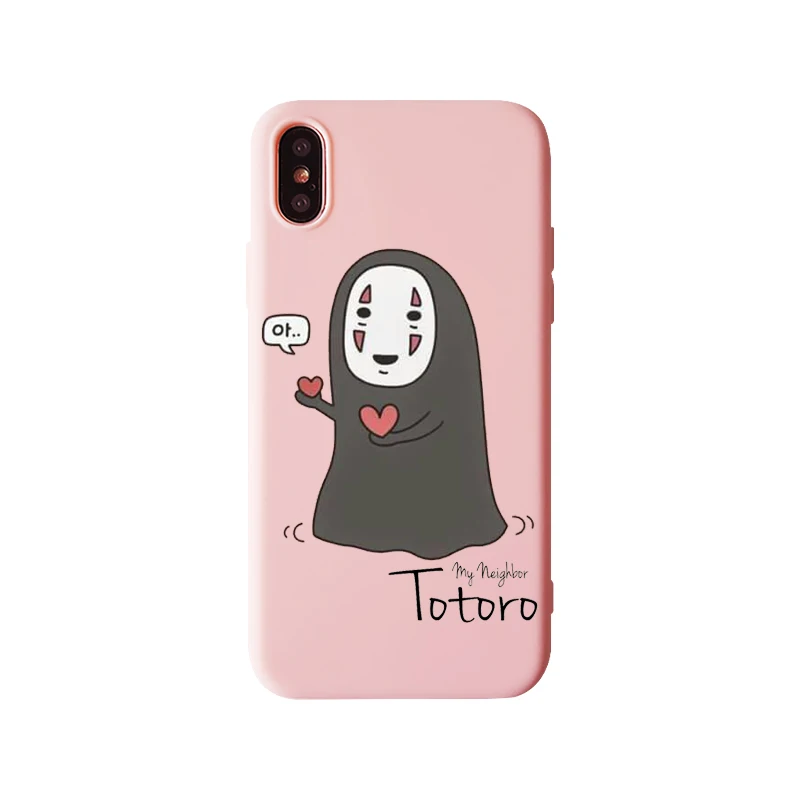Симпатичные Мультяшные чехлы для телефонов Happy Totoro для iPhone 11 11Pro 6 6S 7 8 Plus Мягкий силиконовый чехол из ТПУ для iPhone x XS MAX XR