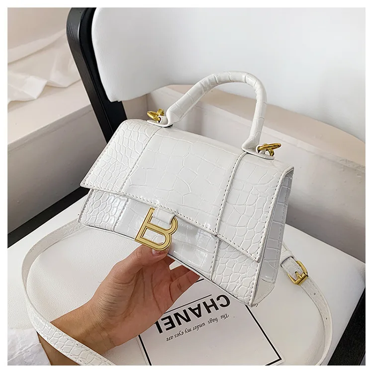 

Women's Handbags Crocodile Print Metal Letter Hasp Luxury Leather Shoulder/crossbody Bag Wholesale 2021 Fashion Female Bags