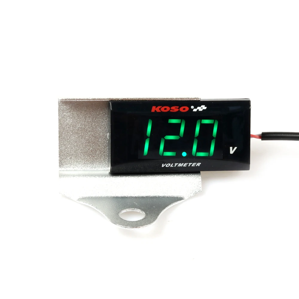 green-bracket KOSO DC 9 V-150 V вольтметр Мини измеритель напряжения для электрических мотоциклов батареи автомобилей compteur для XMAX 300 PCX150 NMAX 125 250 155 - Цвет: green-bracket