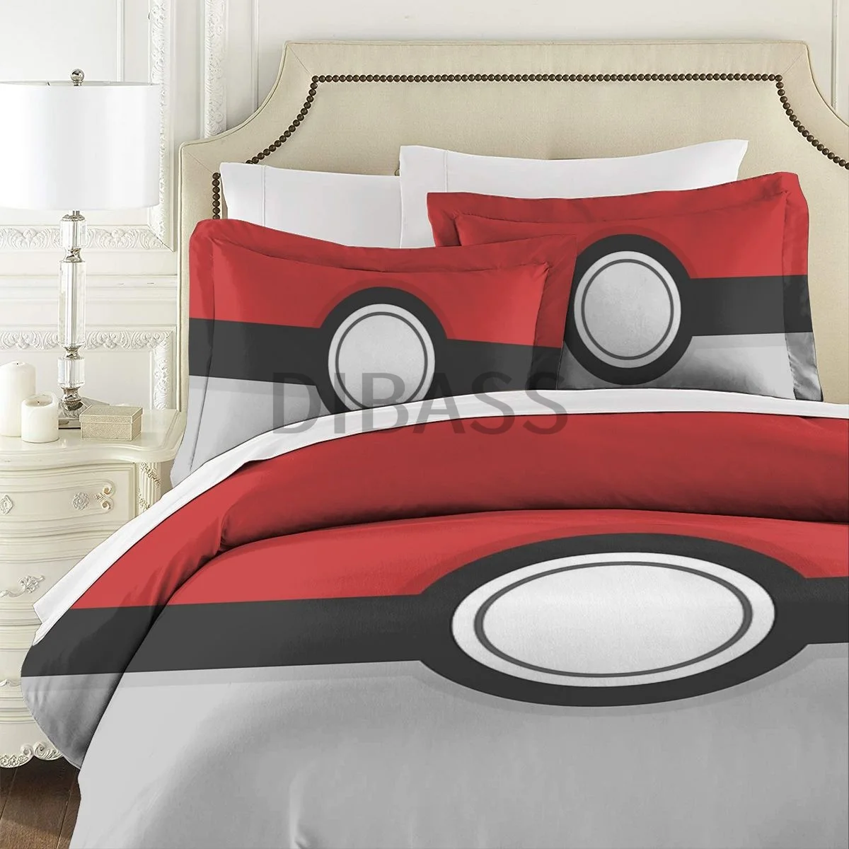 Juego de edred&oacute;n Pokeball con 2 fundas de almohada, juego de cama de microfibra suave, funda de edred&oacute;n-2