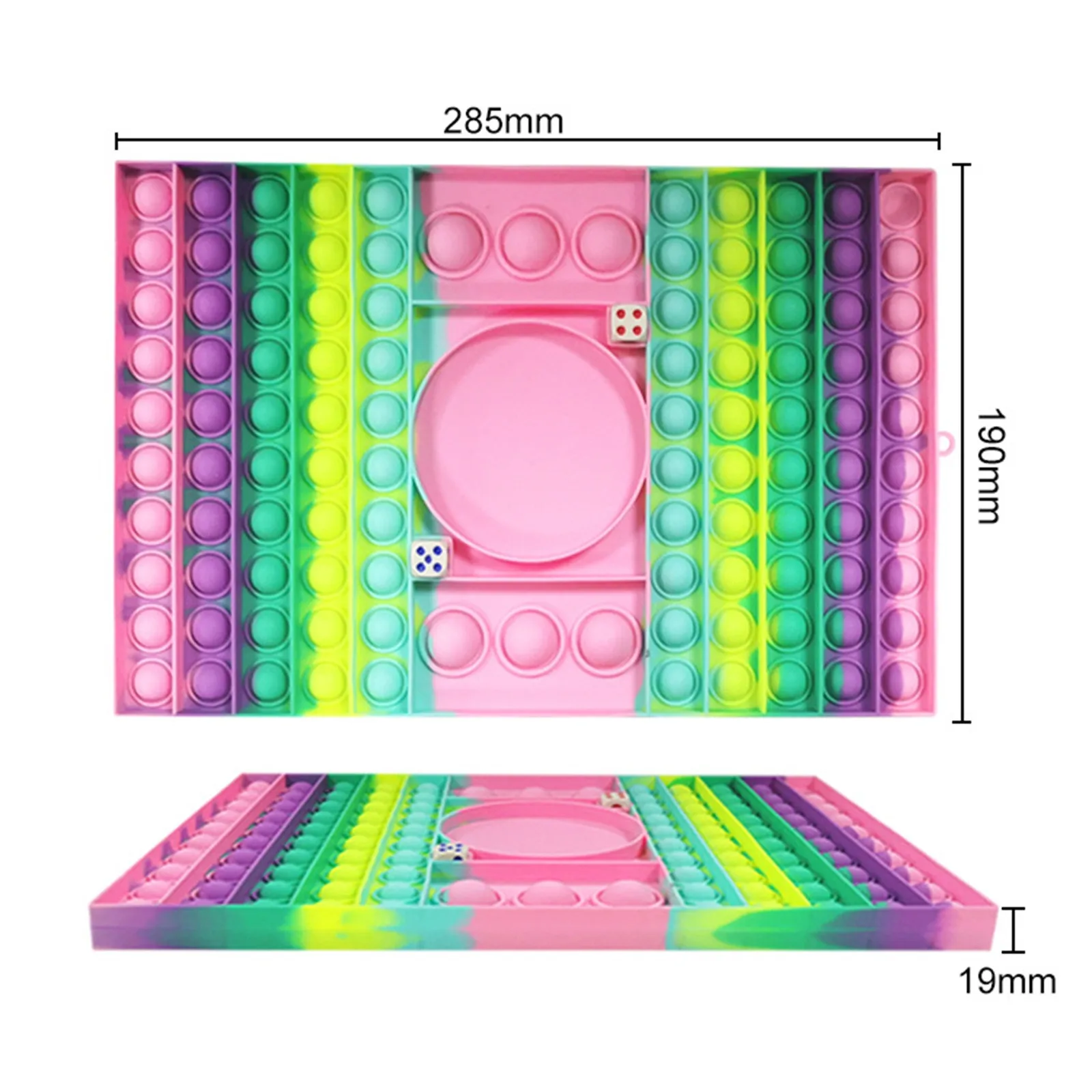 

Большая Радужная шахматная доска с пузырьками, игрушка-антистресс, сенсорные игрушки с простым затемнением, игрушка-антистресс для вечерин...