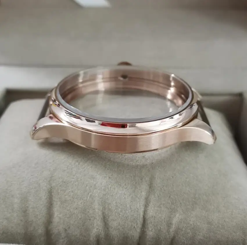 Чехол 44 мм из нержавеющей стали 316L для часов с покрытием розового золота подходит