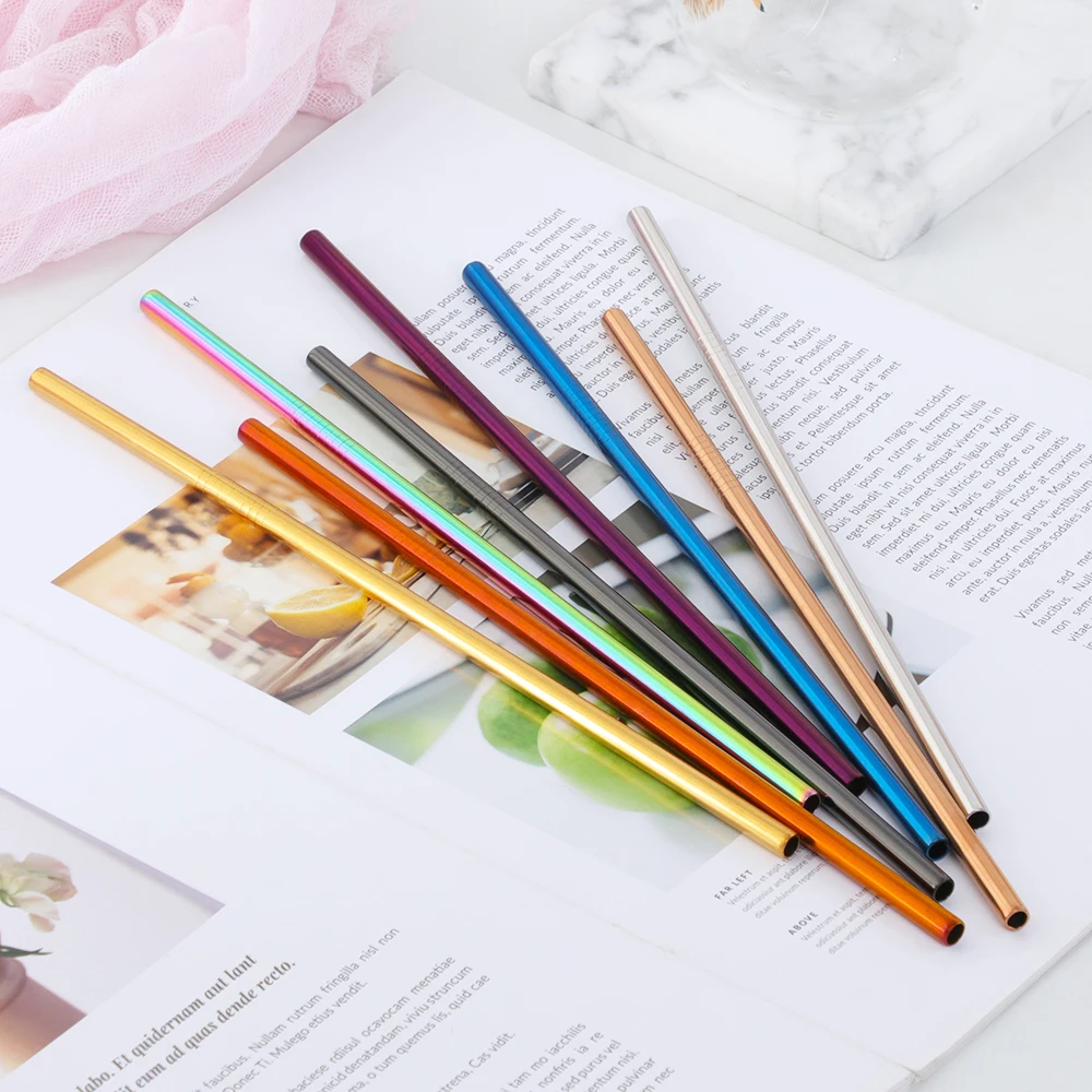 10 шт. короткая соломинка для питья аксессуары бара нержавеющая сталь прямой