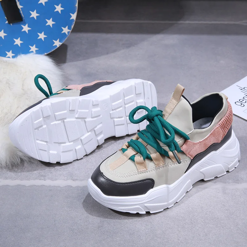 

BomKinta Sneakers Shoes White Shoe Women Trainers Women Platform Sneaker Lady Autumn Winter Footwear Breathable Soft Baskets