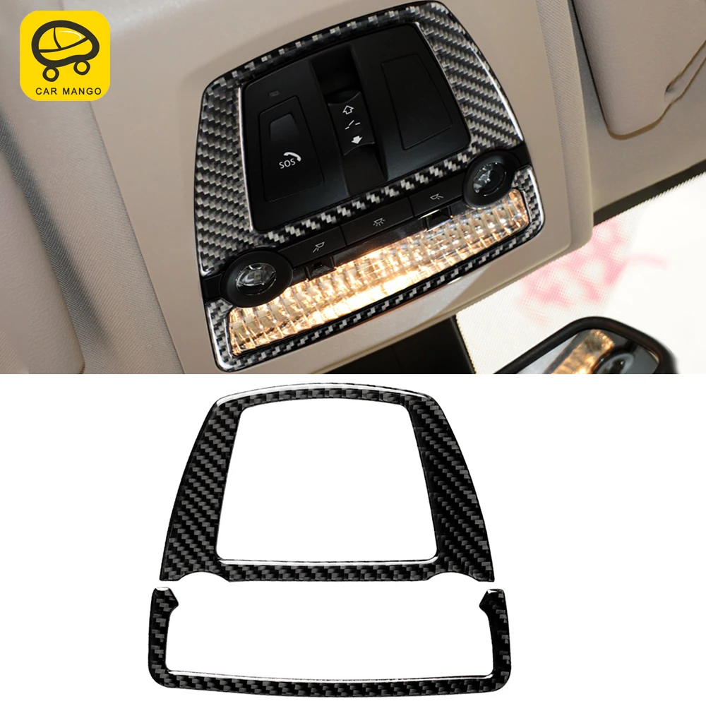 

For BMW 5 Series F10 2011-2017 Carbon Fiber Car Accessories Reading Light Panel Cover Frame Sticker Trim Interior Decoration